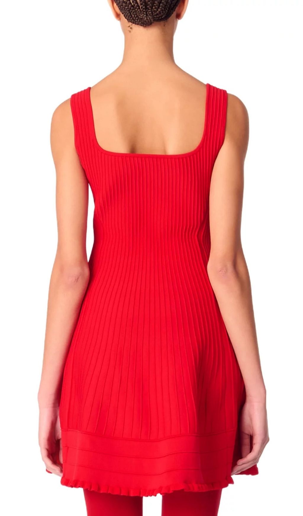 Fashionslee Women Red Short Knit Dress