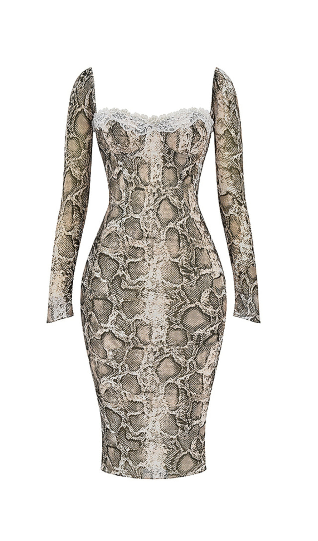 d961cc218bffe70751655d5d6e8d4c2a.jpeg Fashionslee Women Serpentine Printed Long Sleeve Midi Dress
