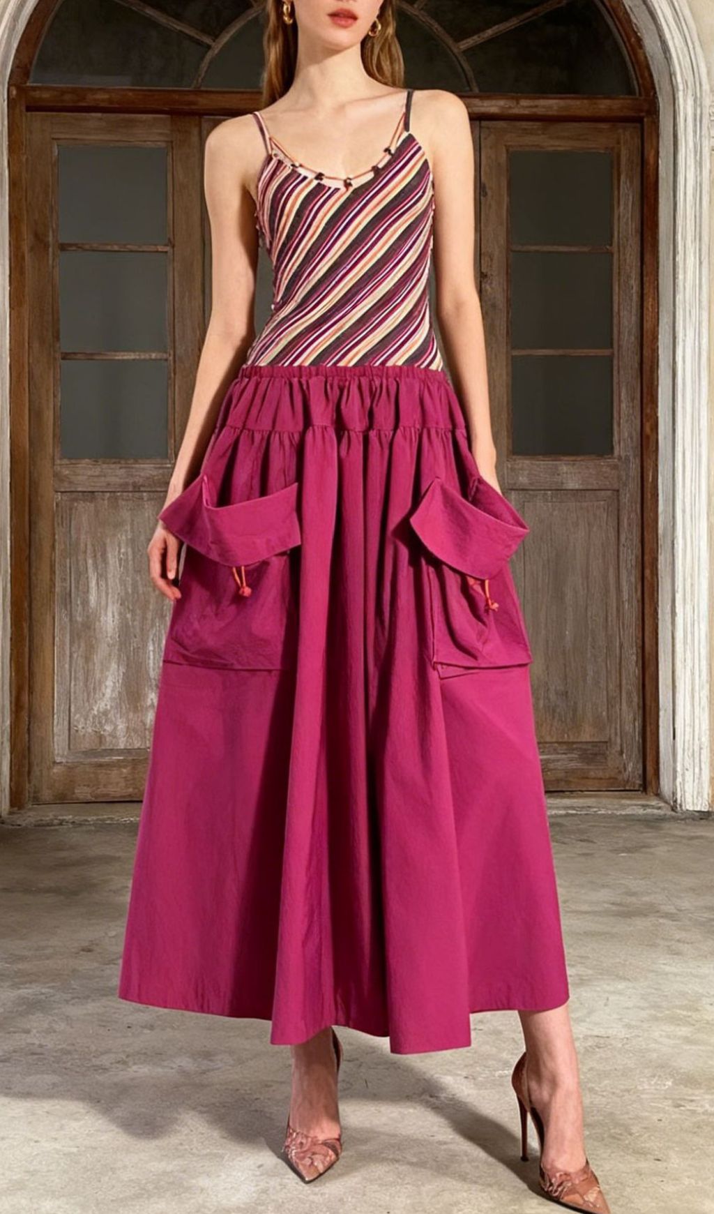 d9a1b1305f0871d16e4a5c20e343262f.jpg Fashionslee Women Jalal Stripe Pockets Maxi Dress