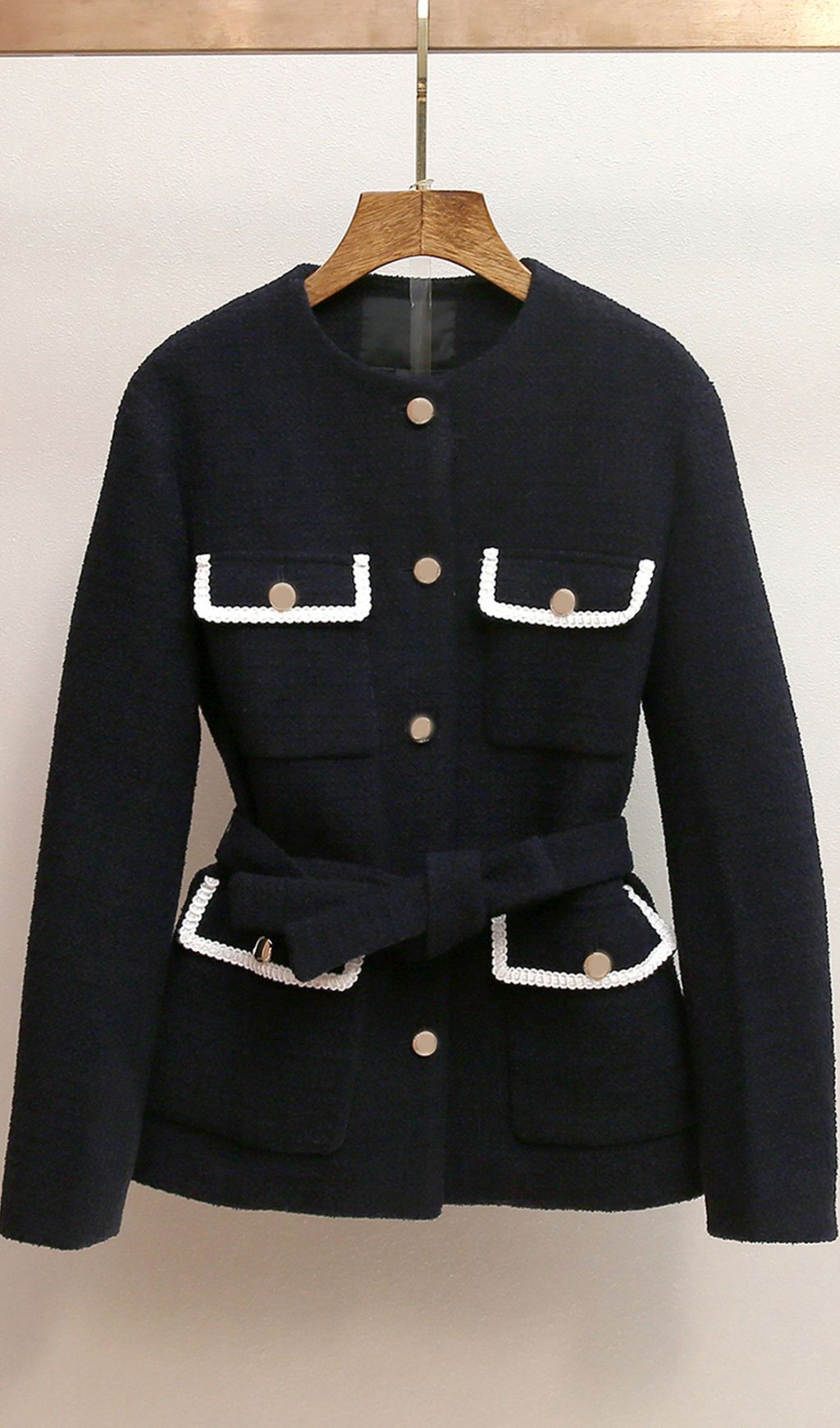 d9a51eb6221a3f3dce660c74652b5e10.jpg Fashionslee Women 4 Pocket Tweed Jacket
