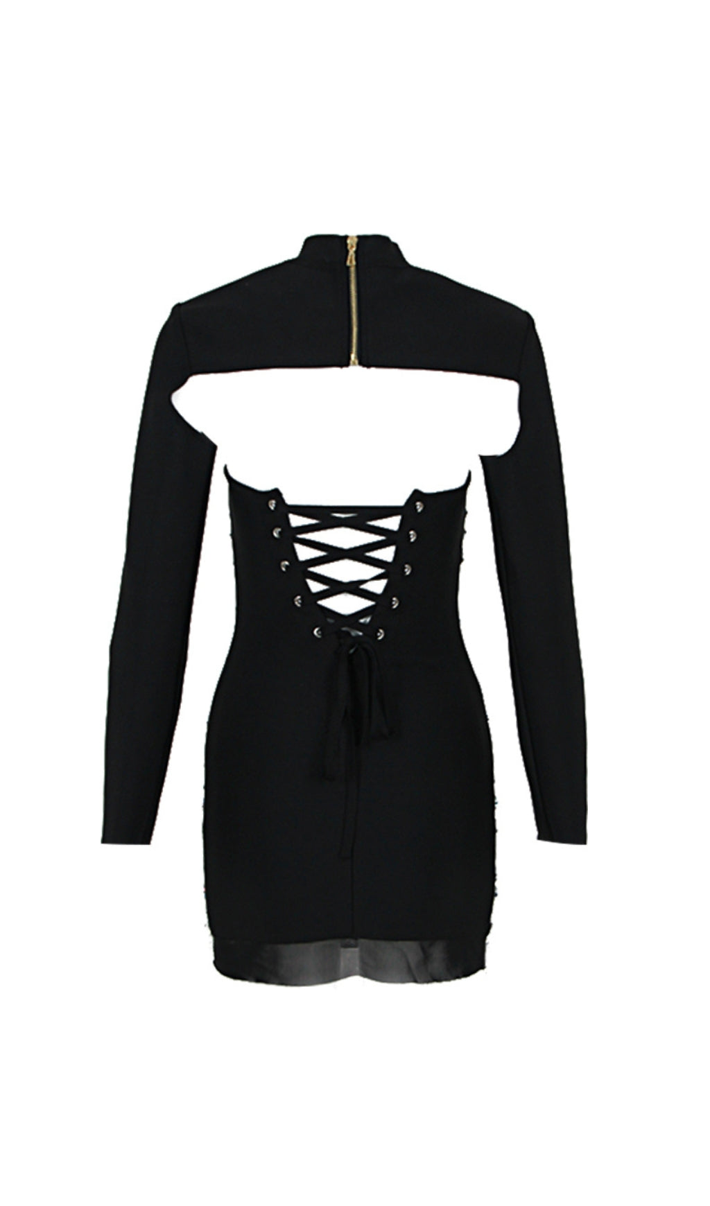 Fashionslee Women Almira Rhinestone Bandage Dress With Cover Up