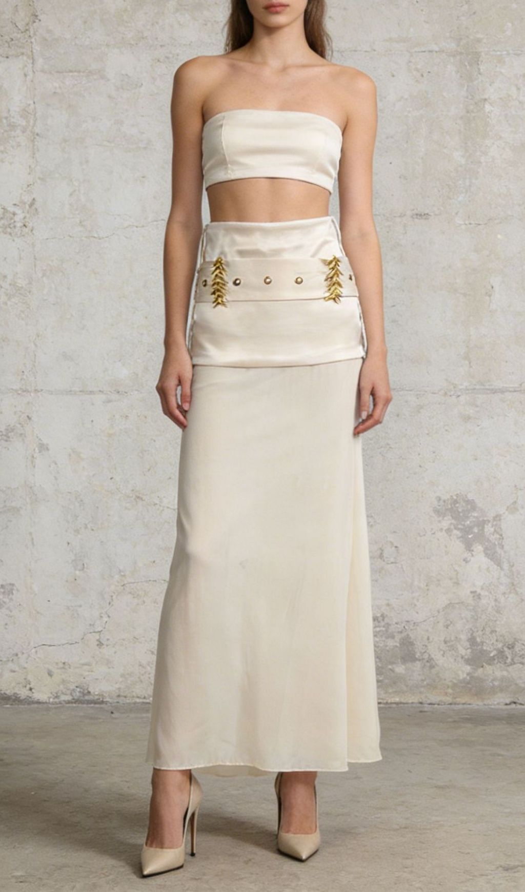 Fashionslee Women Kaye Belt Maxi Skirt