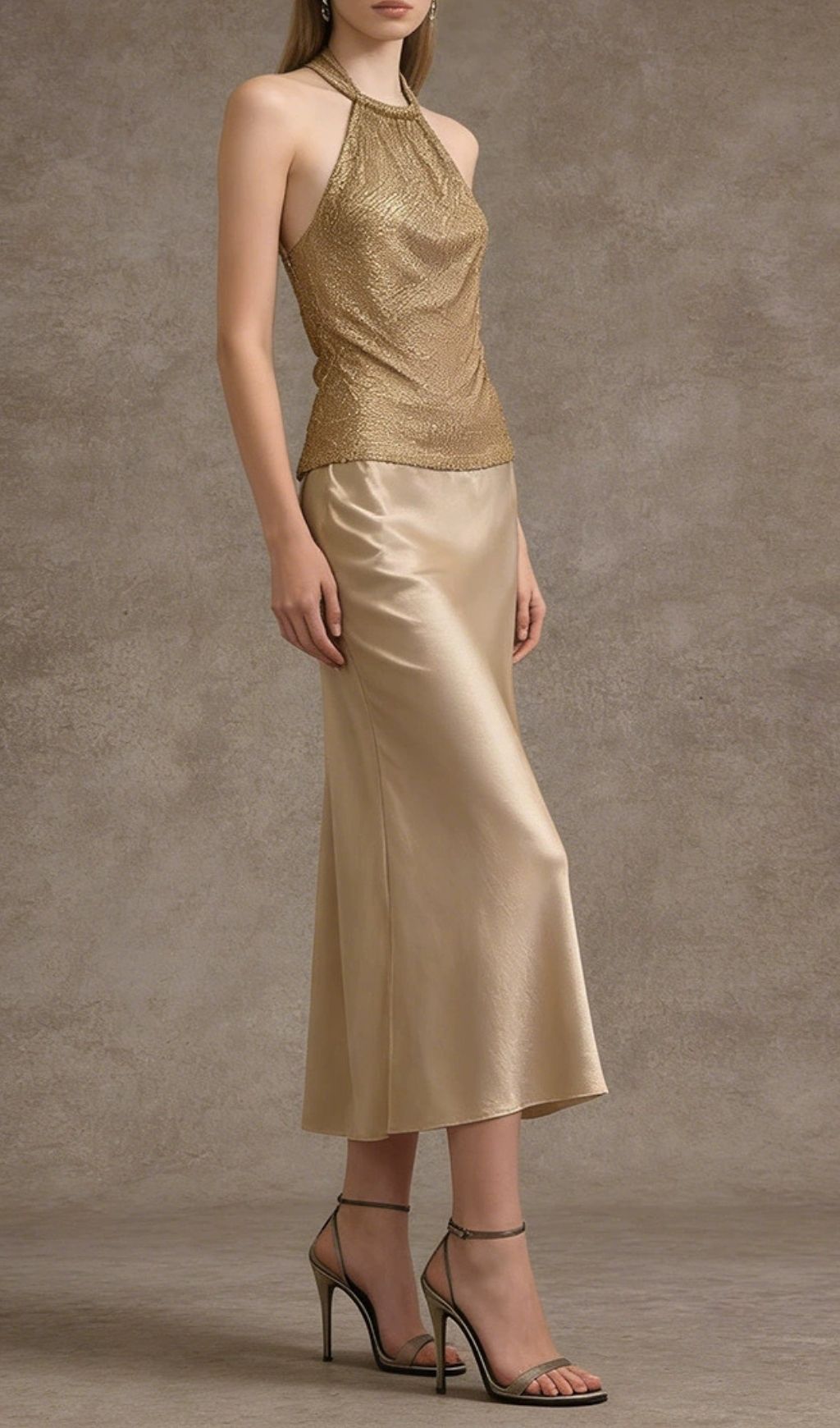 GOLD HALTER BACKLESS MIDI DRESS – TRENDING AESTHETIC - OWNCI GOLD HALTER BACKLESS MIDI DRESS – TRENDING AESTHETIC - OWNCI