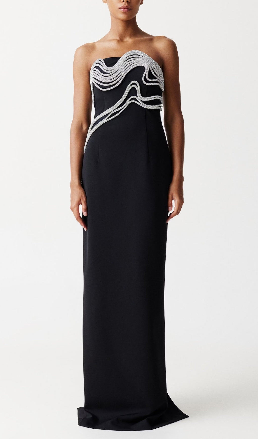 Fashionslee Women Akiko Crystal Embellished Maxi Dress
