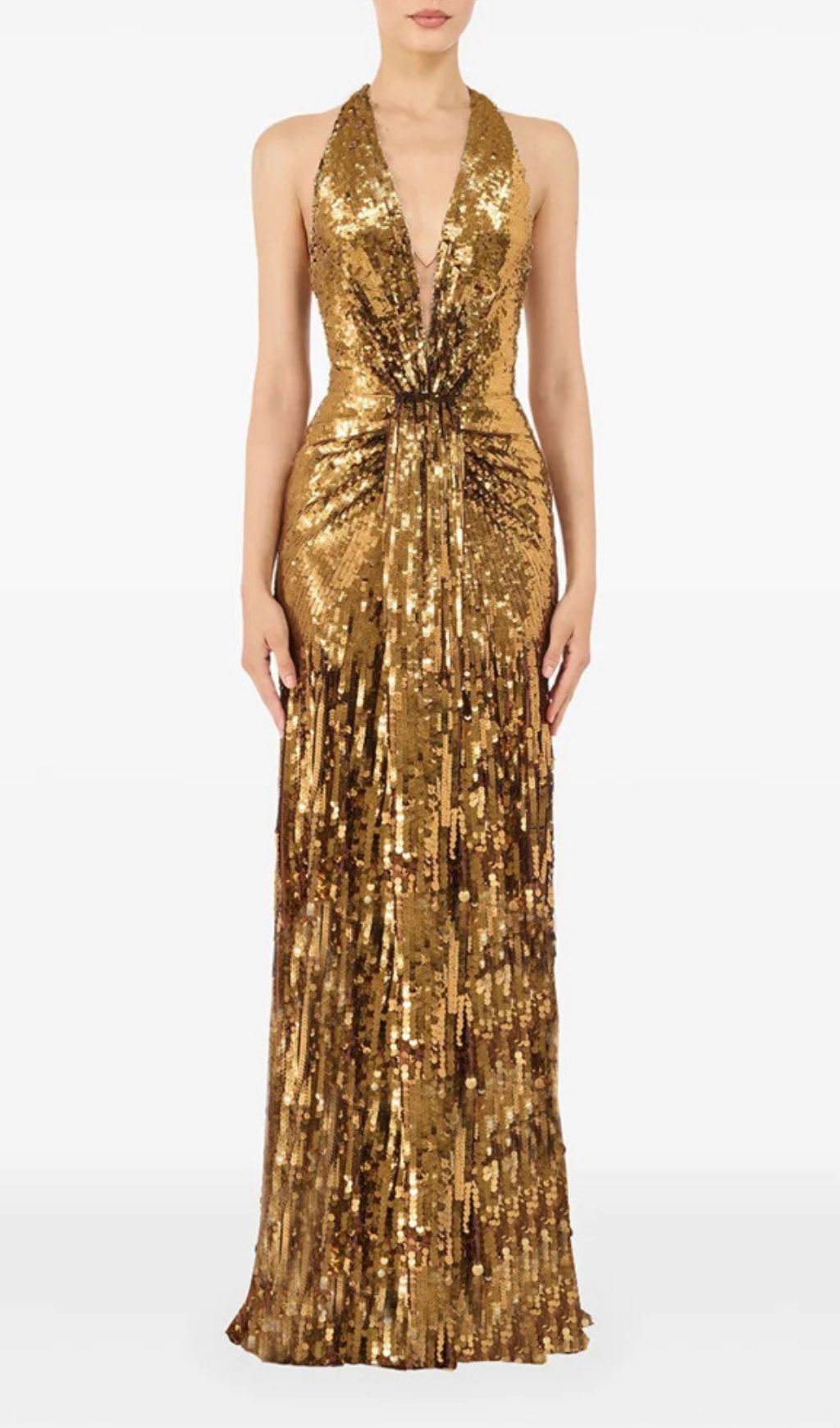 Fashionslee Women Kala Halter Sequin Maxi Dress