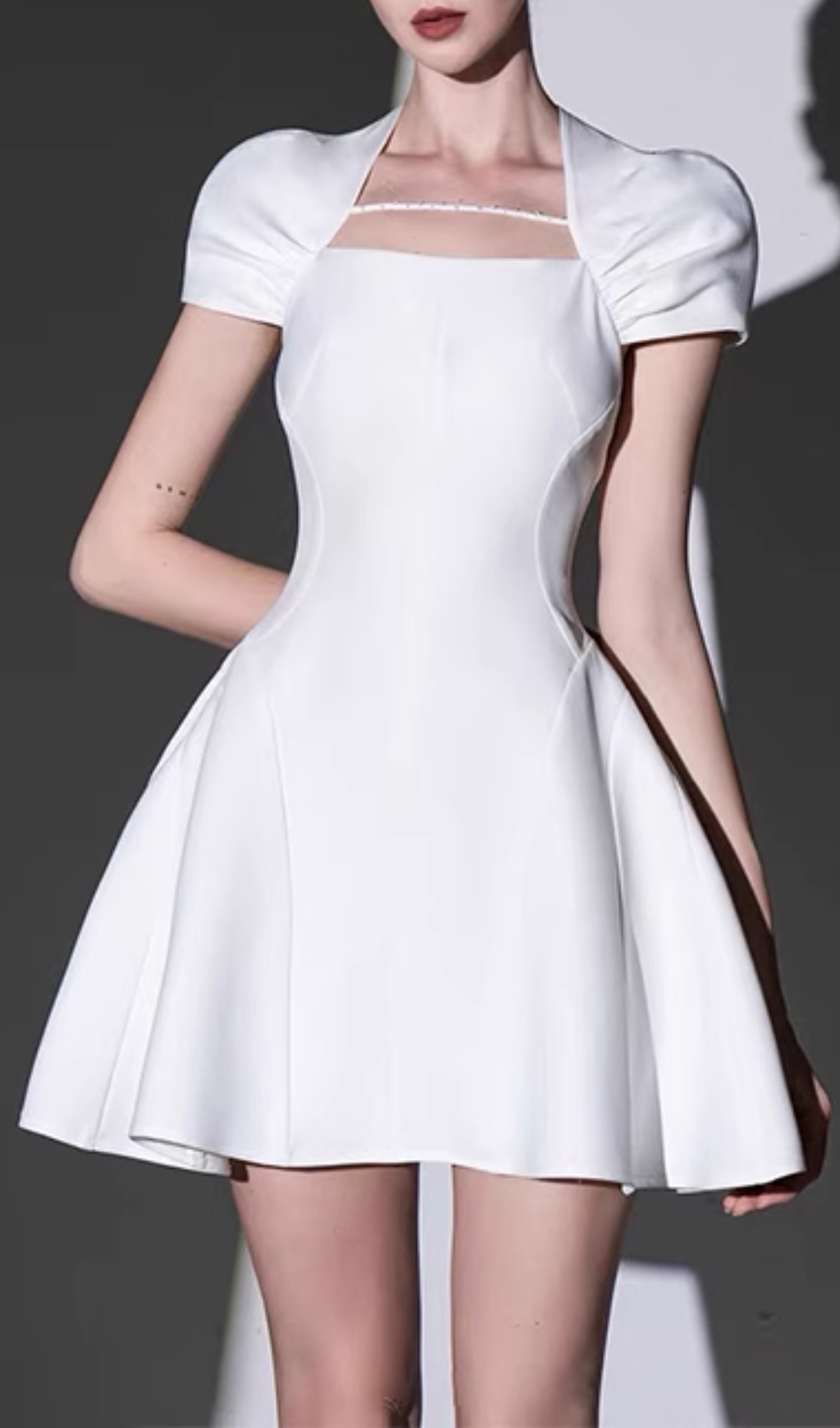 Fashionslee Women Chaela White Mini Dress