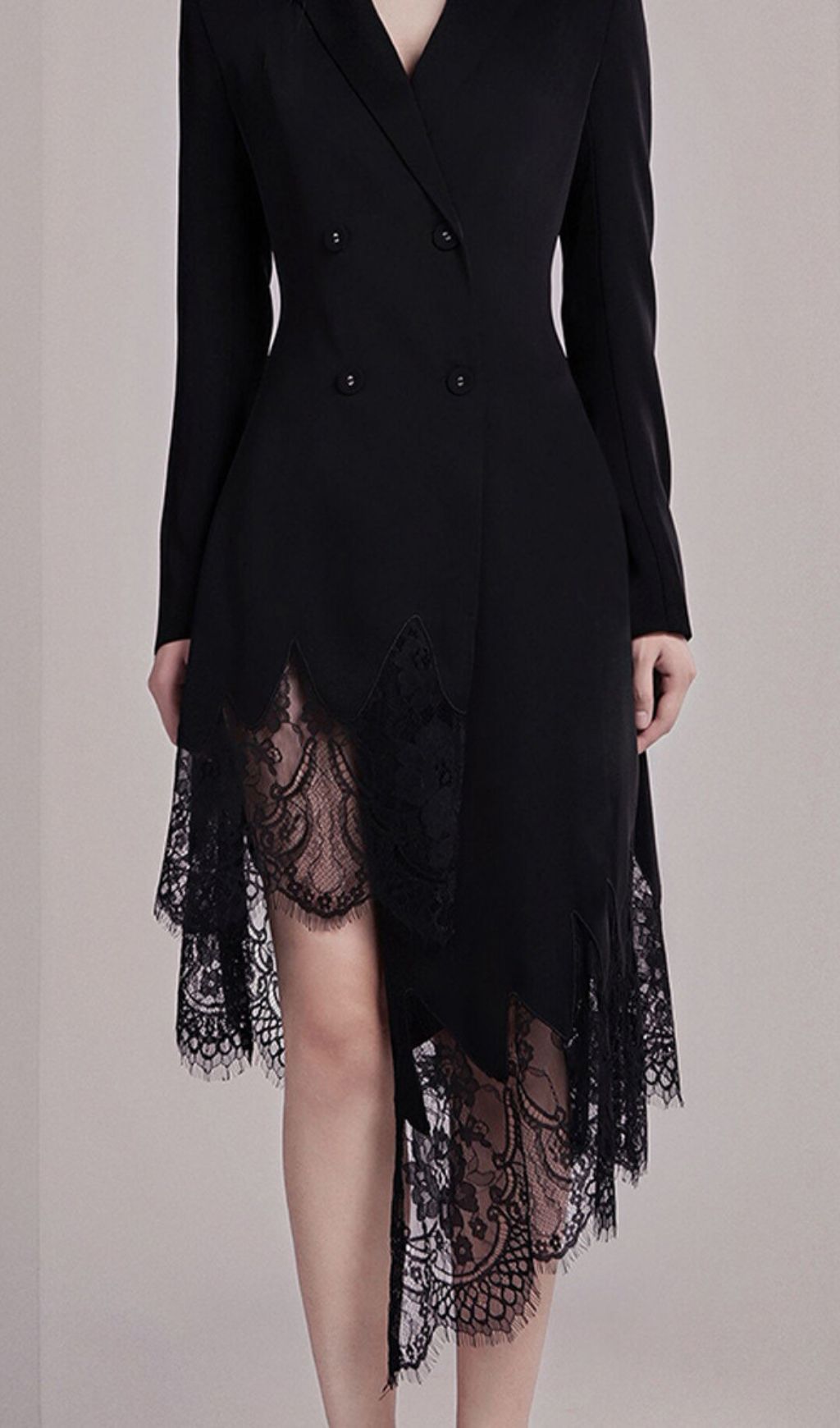 db3406fe8124c3324708ed2a7a531bb4.jpg Fashionslee Women Inez Black Long Sleeve Blazer Dress