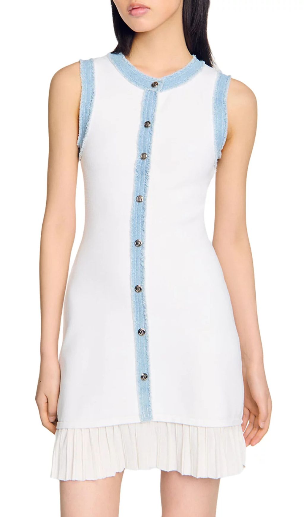 Fashionslee Women Short Knit Dress with Ruffles