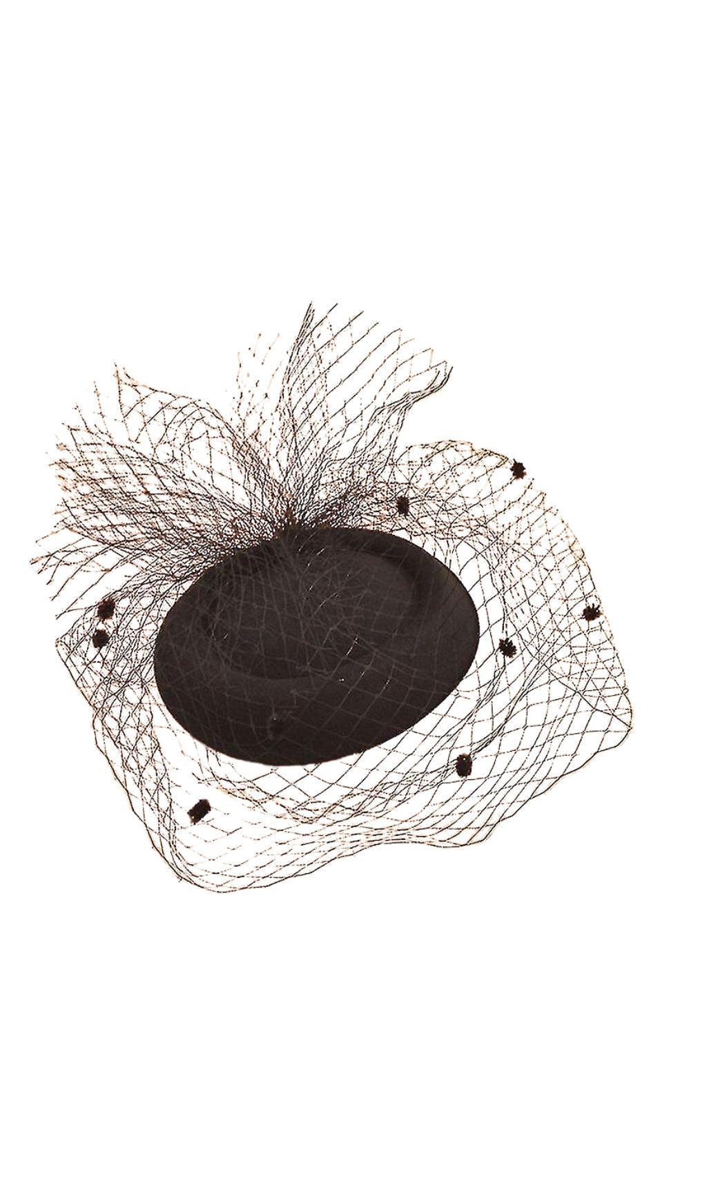 Fashionslee Women Topper Mesh Net Veil Felt Hat