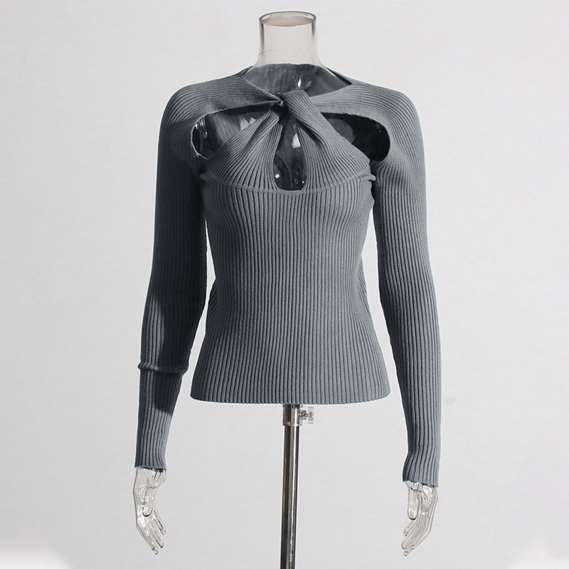 Fashionslee Women Ilana Long Sleeve Knit Top