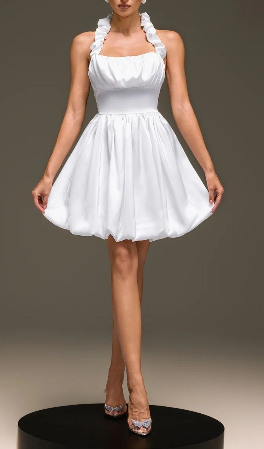 Fashionslee Women Nexaviel Halterneck Ruched Mini Dress