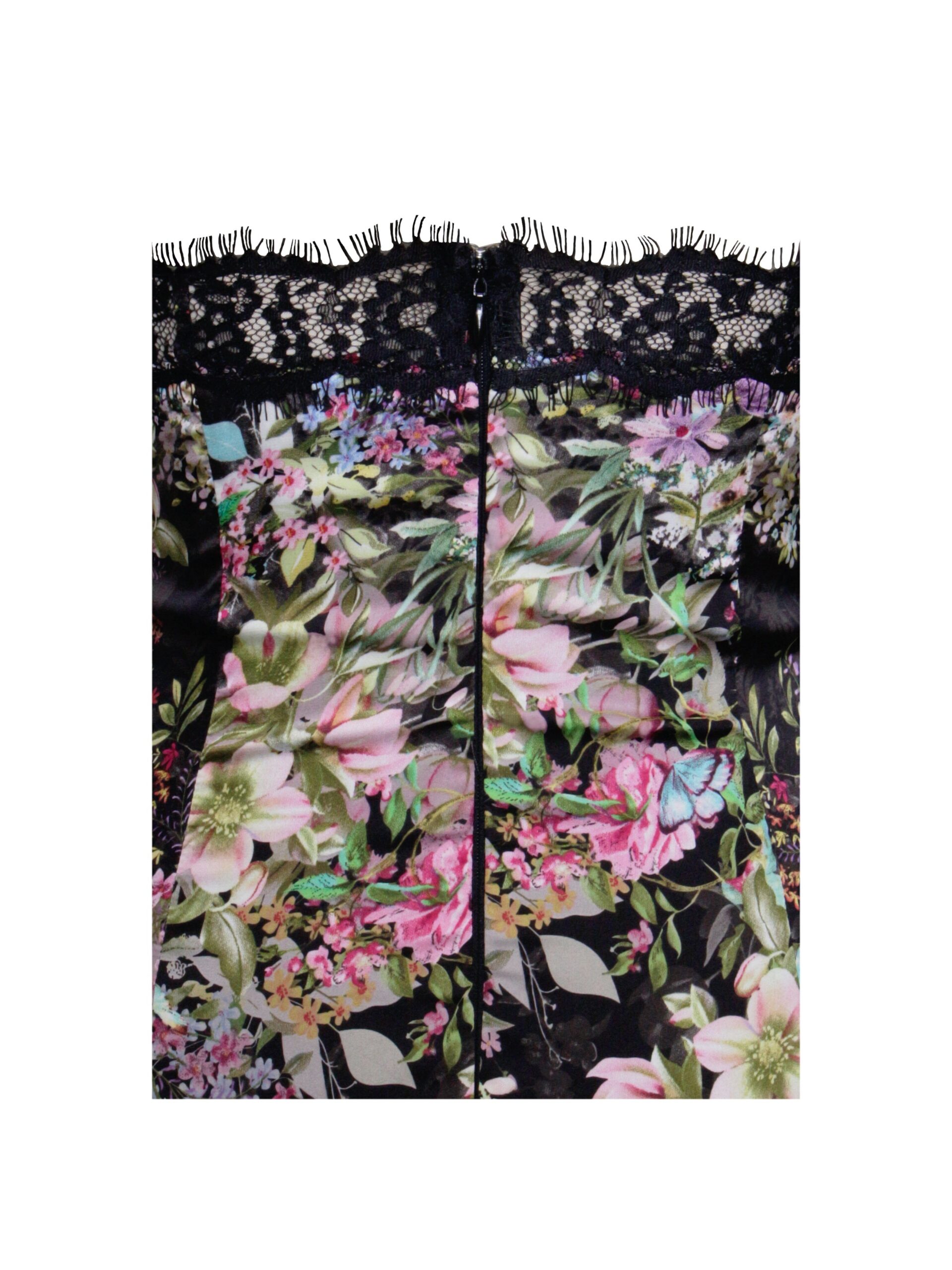 dc41081f2e551ea37802ee7ccbcf8e82.jpeg Fashionslee Women Floral Print Satin Mini Dress With Lace Trim