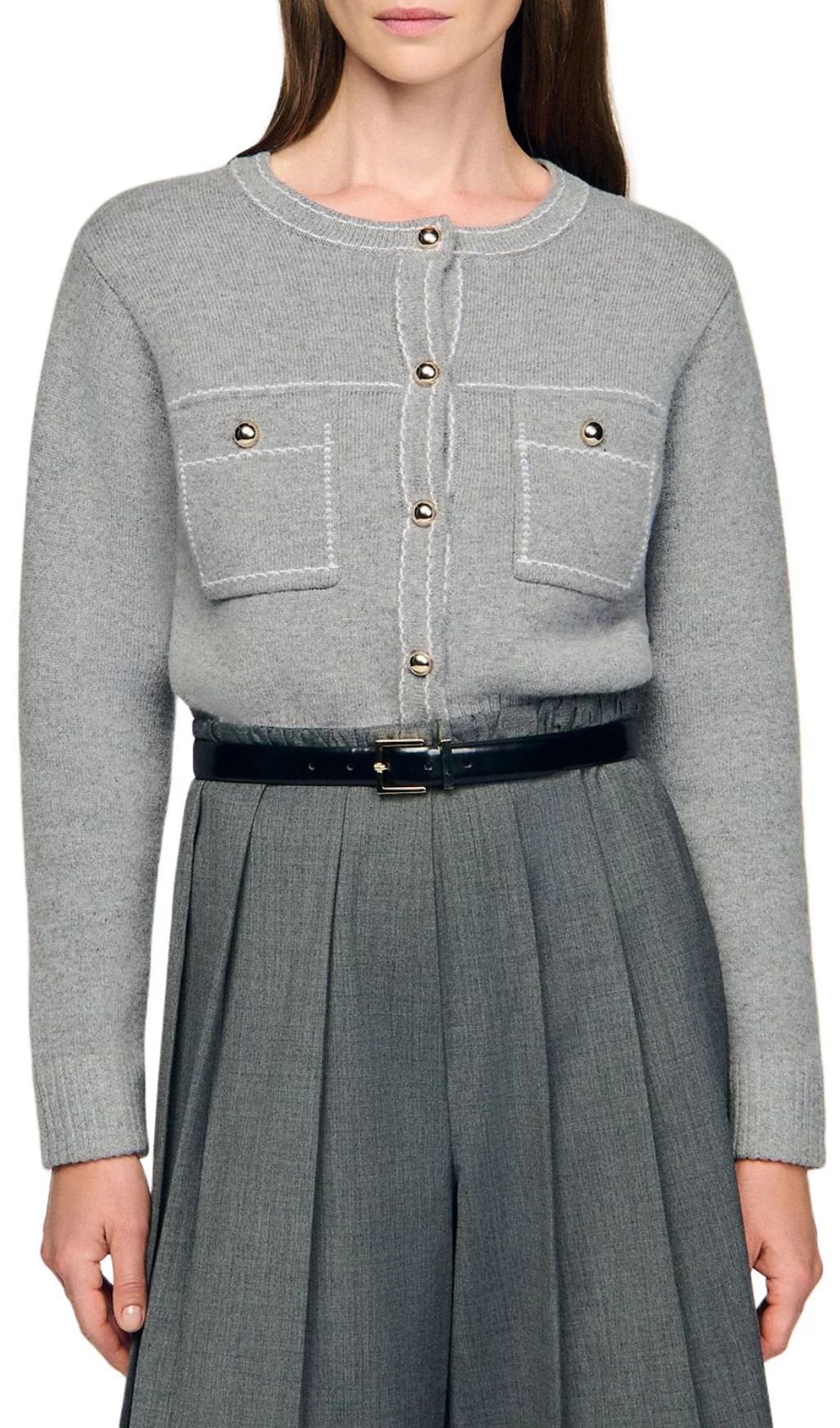 dc49176ad63b8ac07bd9a661549cbe0e.jpg Fashionslee Women Castellane Contrast Stitch Cardigan