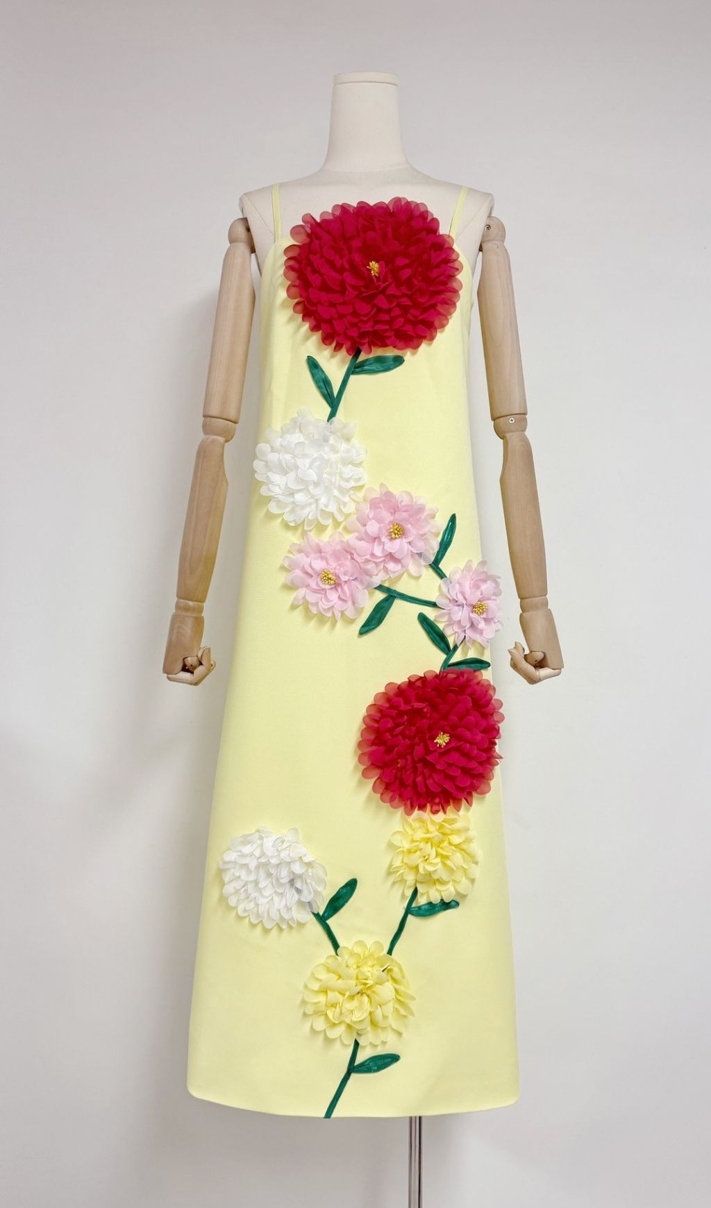 Fashionslee Women Erica Yellow Strappy Flower Maxi Dress