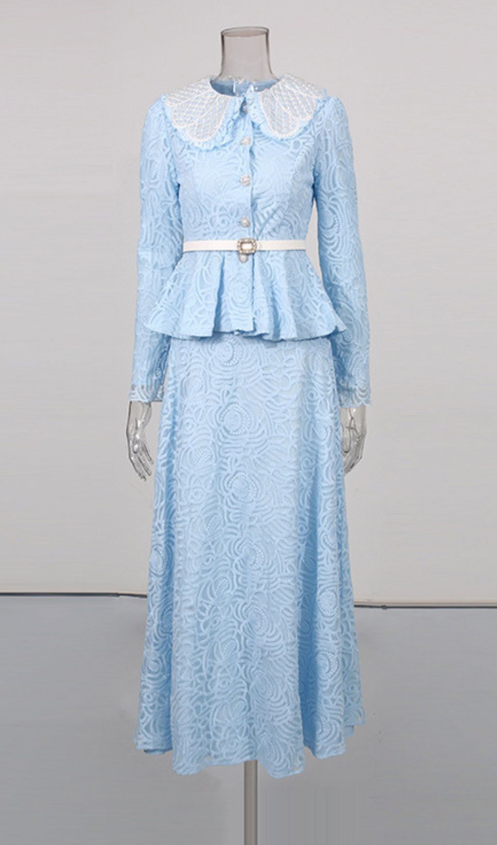 dc9743ed129a25440496a303451a2810.jpg Fashionslee Women Ilona Blue Long Sleeve Two-Piece Set