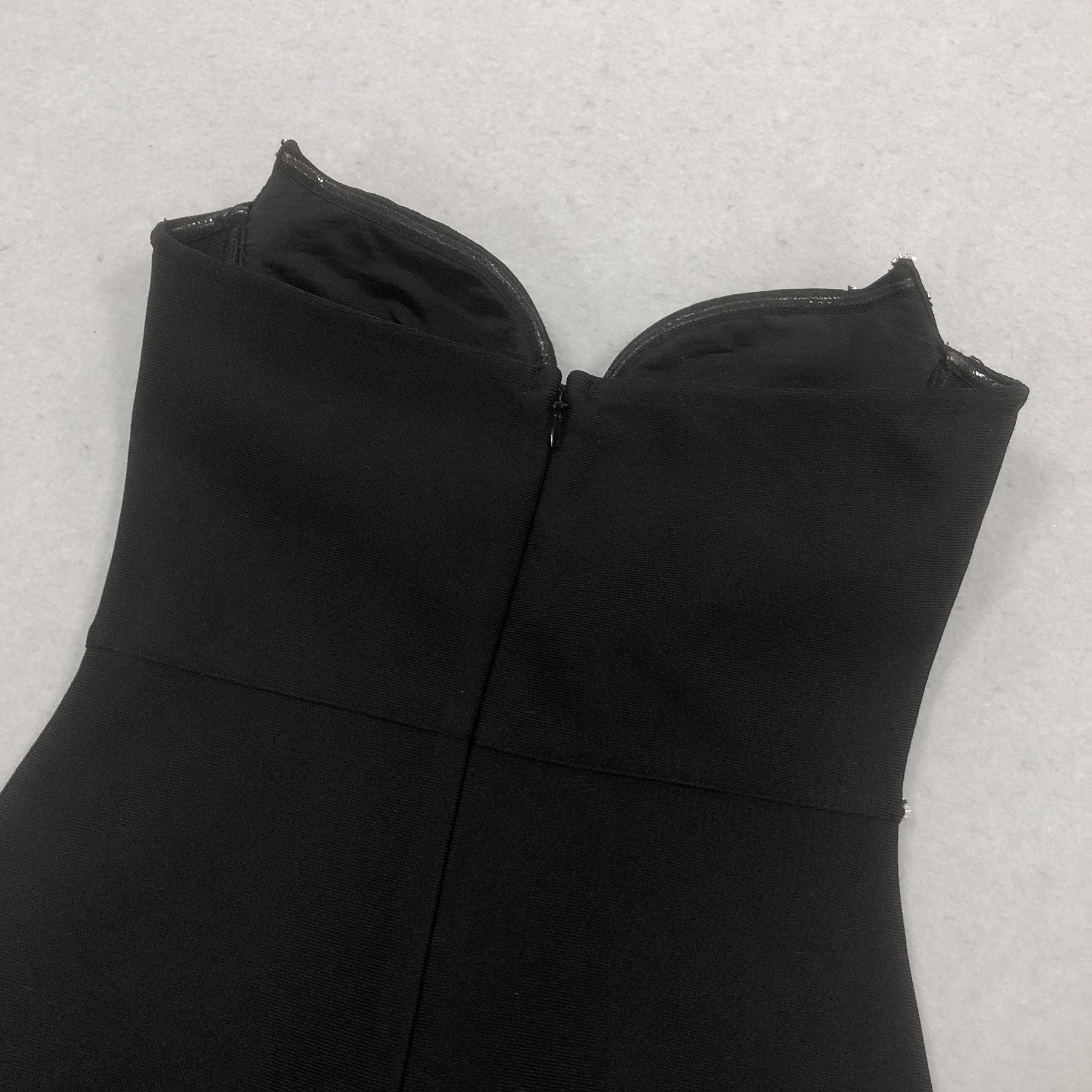 dcadb3cf06d8489719c3f9887dc85680.jpg Fashionslee Women Fatima Black Strapless Diamond Bandage Maxi Dress