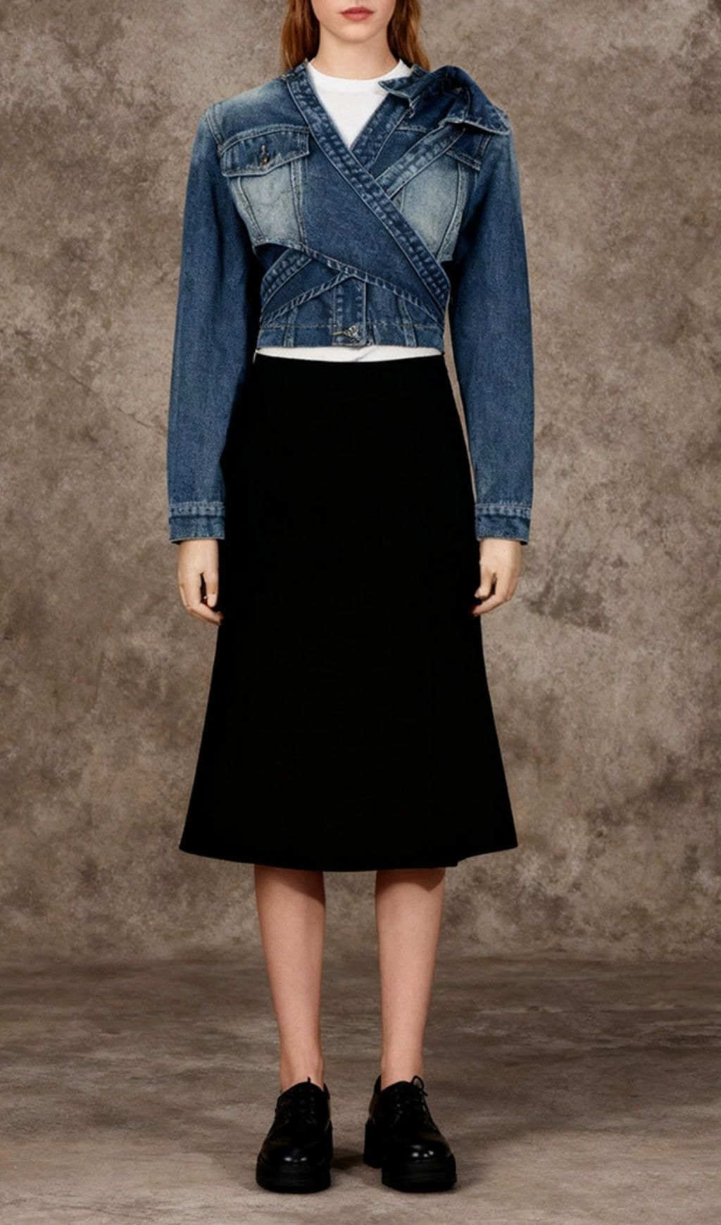 Fashionslee Women Elandra Deconstruct Denim Jacket