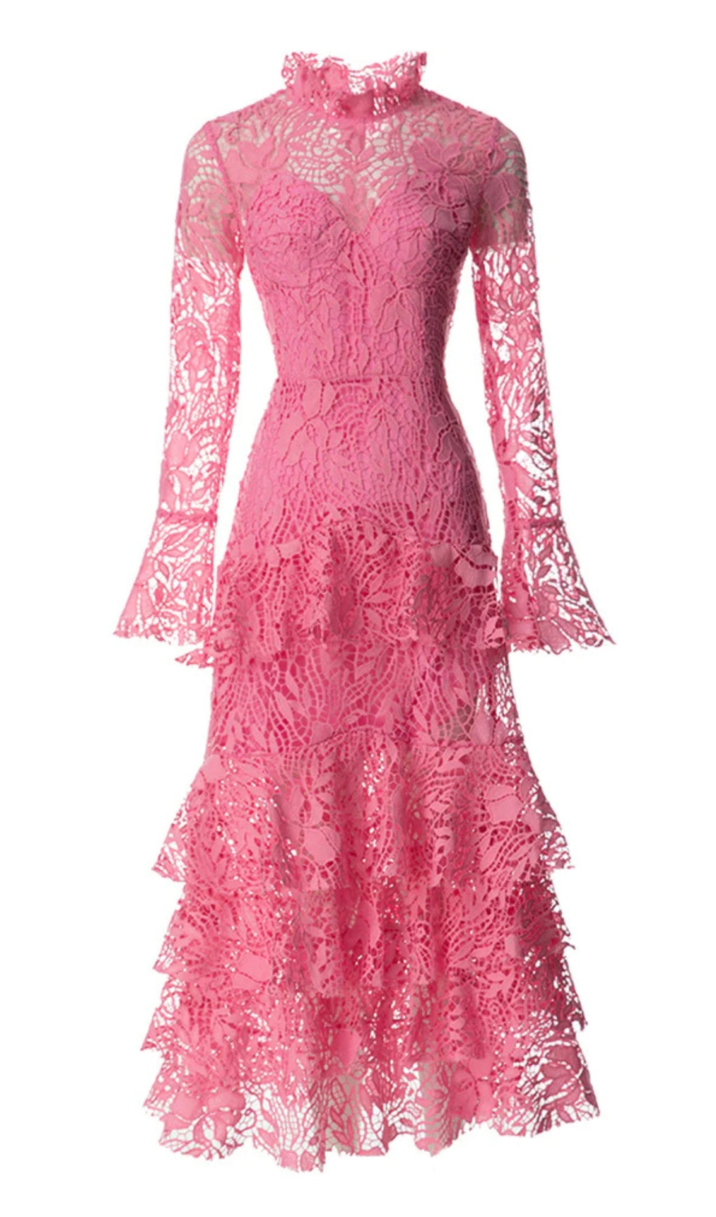 dd0166835a2090d271a7cba8cc2fb17a.jpeg Fashionslee Women Anfisa Pink Lace Maxi Dress