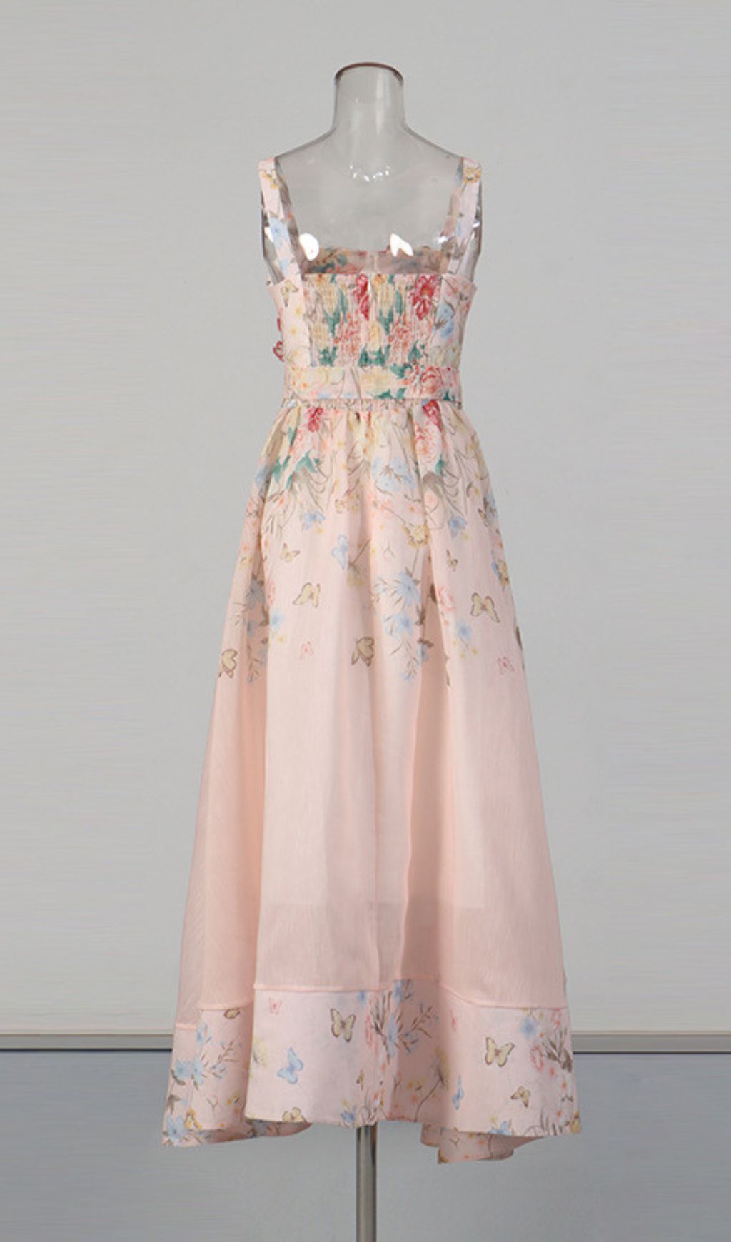 dd49289757a0d123897a731196a9a297.jpg Fashionslee Women Kader Pink Butterfly Printed Maxi Dress