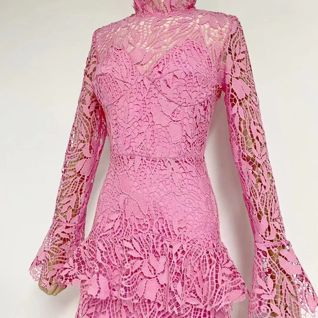 dd6d0b3d22128cee73de0a0c965b762f.jpeg Fashionslee Women Anfisa Pink Lace Maxi Dress