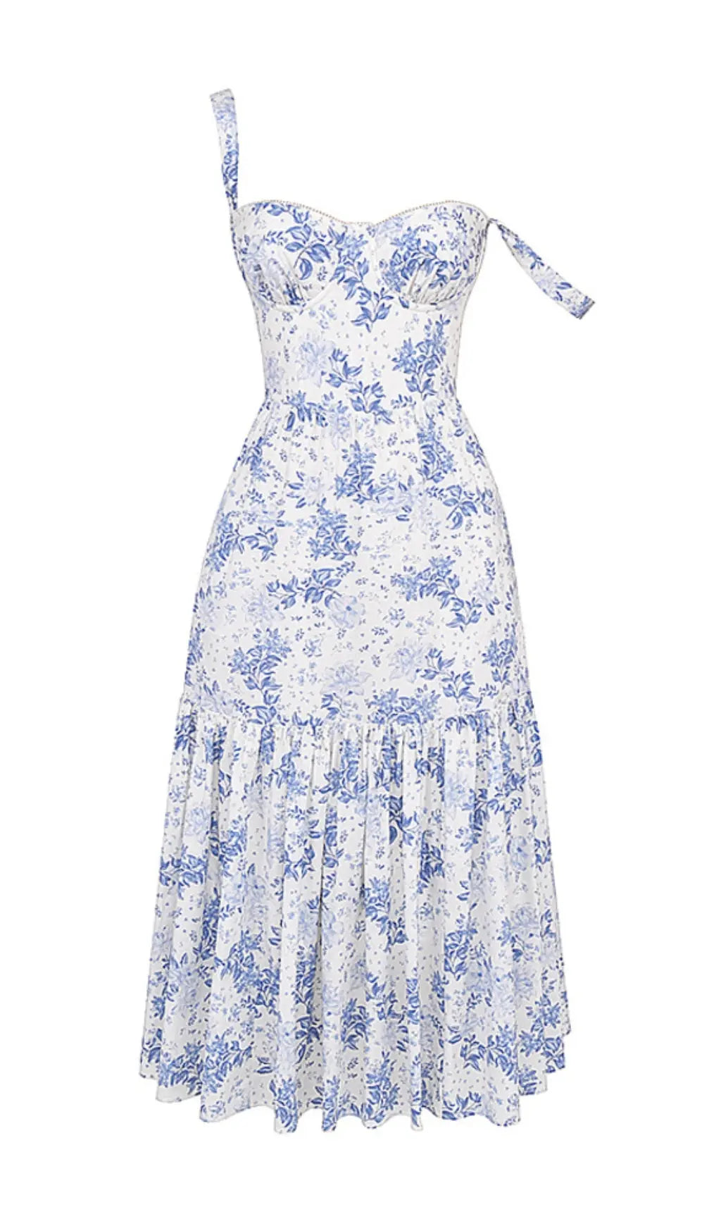 dda2206128a9a8e012ea01acf4c5de9f.jpeg Fashionslee Women Blue Print Midi Sundress