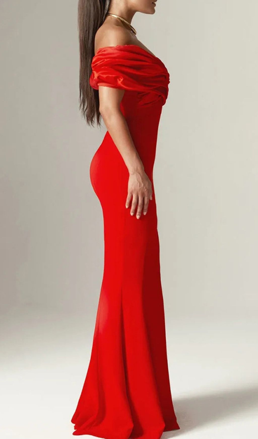 ddc919748b83ca4c1f9c7a5a95d736e1.jpg Fashionslee Women Jonilde Red Off-Shoulder Maxi Dress