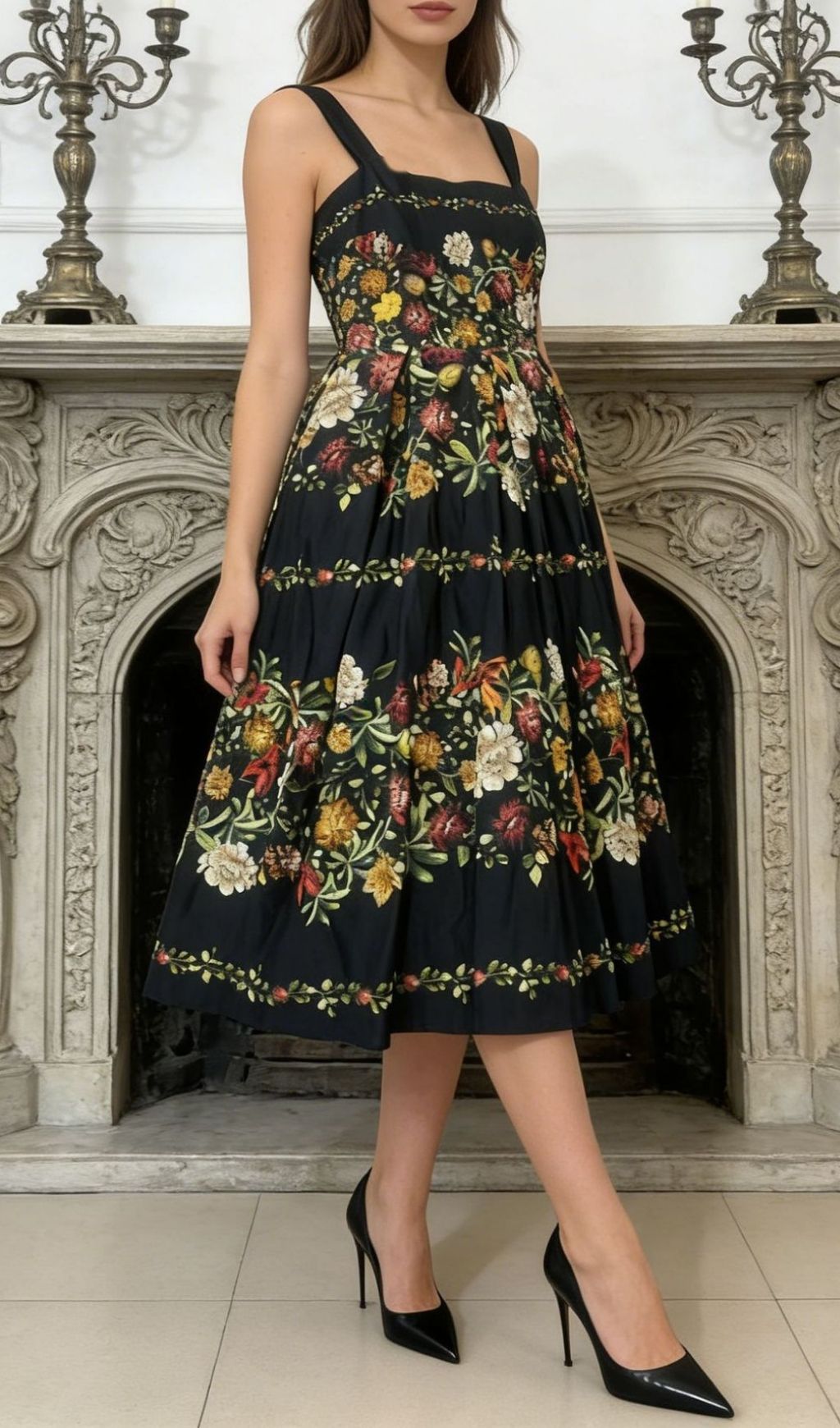 Fashionslee Women Kealani Strappy Floral Midi Dress