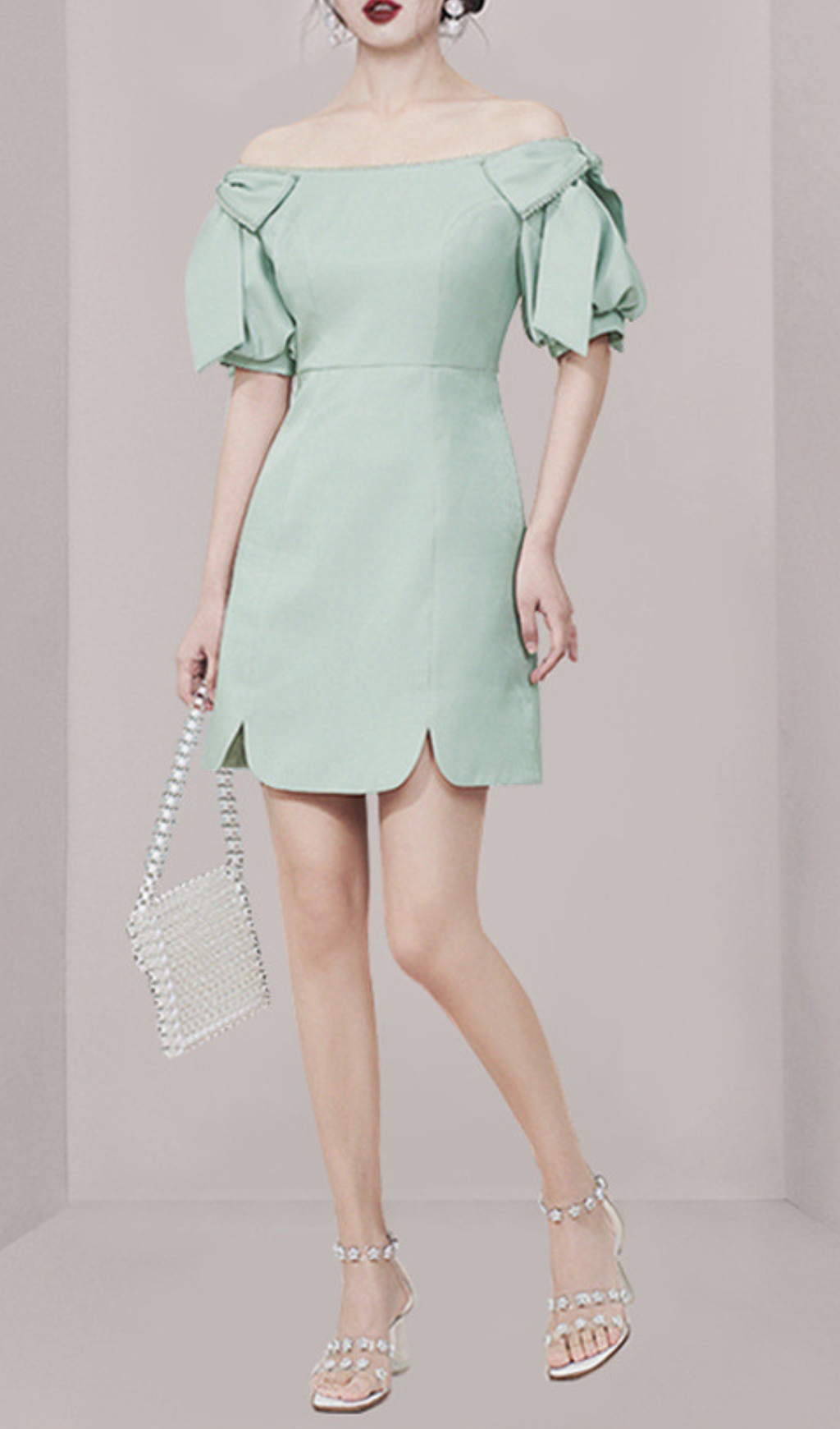 TRENDING OFF-SHOULDER GREEN MINI DRESS - OWNCI TRENDING OFF-SHOULDER GREEN MINI DRESS - OWNCI