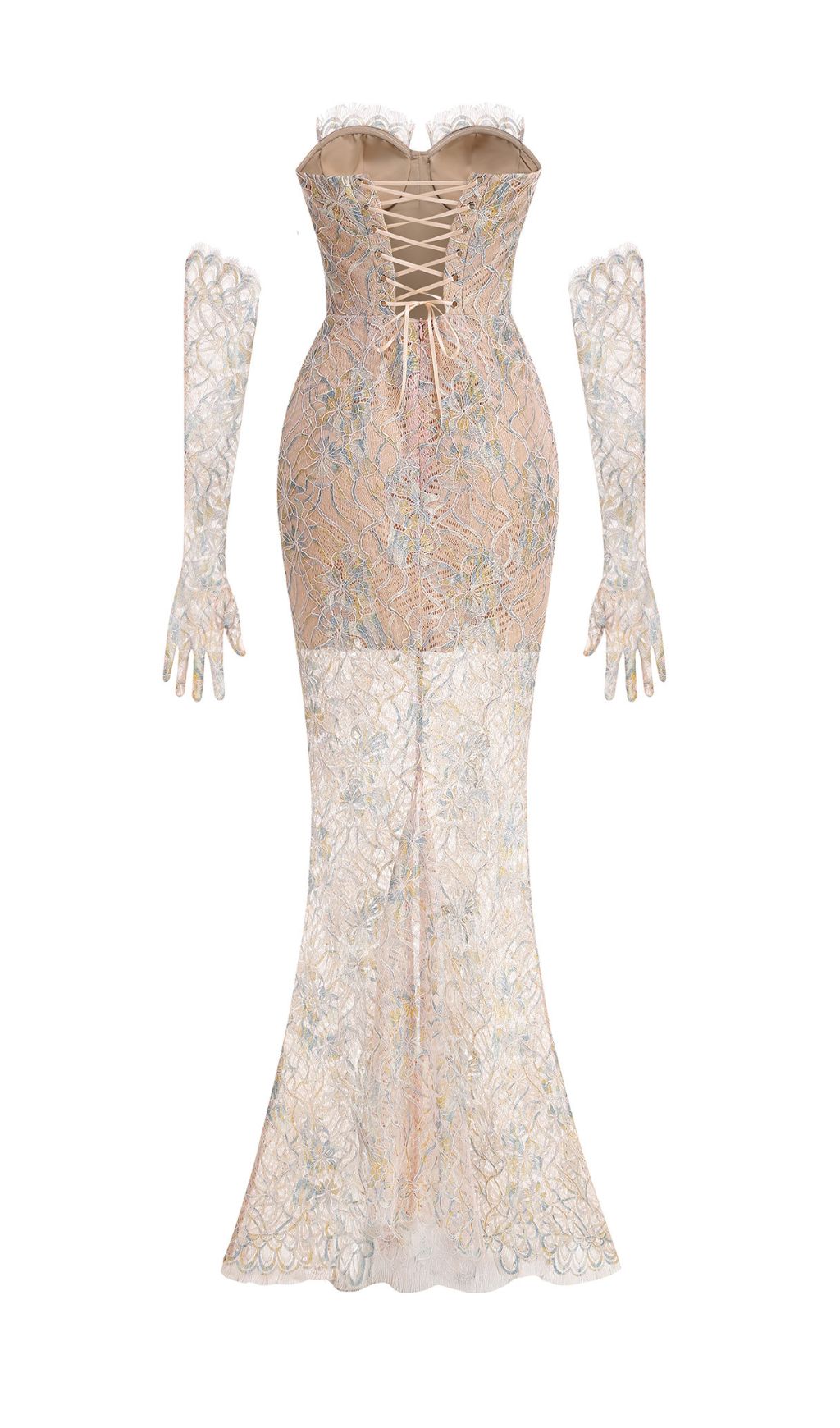 ddea0f5eac3fdc0ebf3df31c7a276a22.jpg Fashionslee Women Javion Strapless Lace Floral Maxi Dress