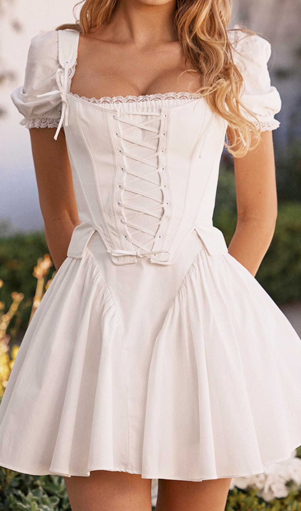 ddf5889178245566788969fb2dac0c55.jpg Fashionslee Women Devony White Corset Mini Dress