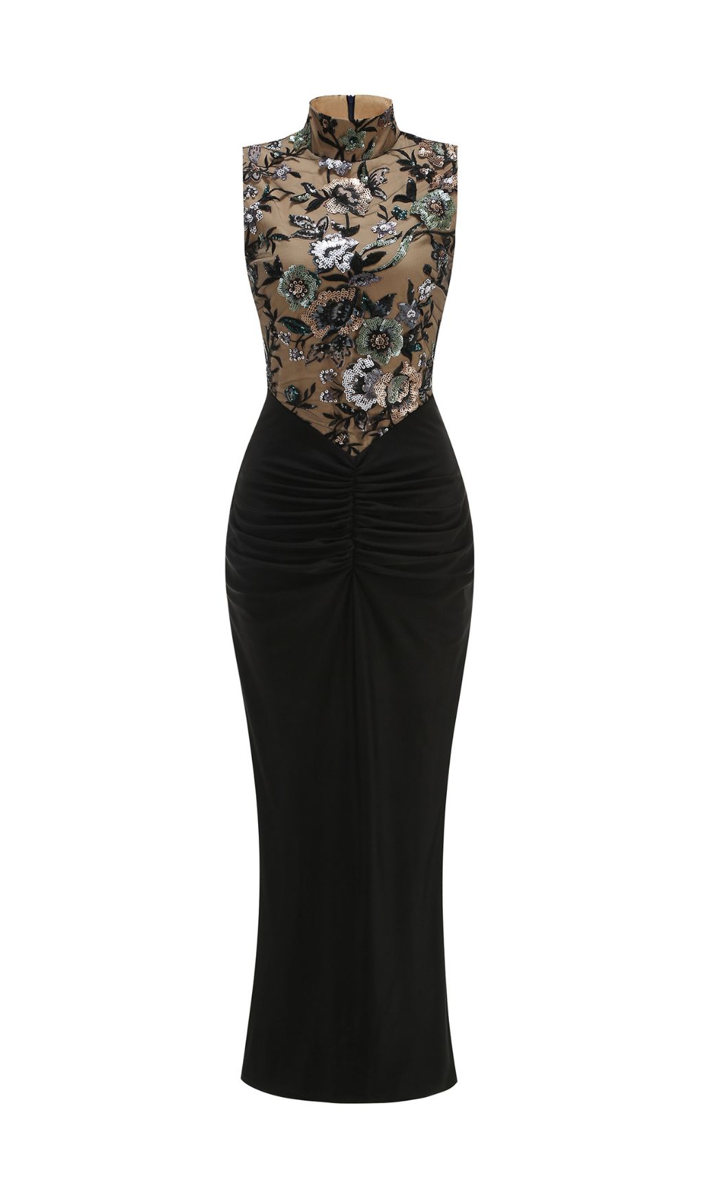 ddf8ffbd4a753b89c57e8fde808be6c8.jpg Fashionslee Women Germán Sleeveless Flower Sequin Maxi Dress