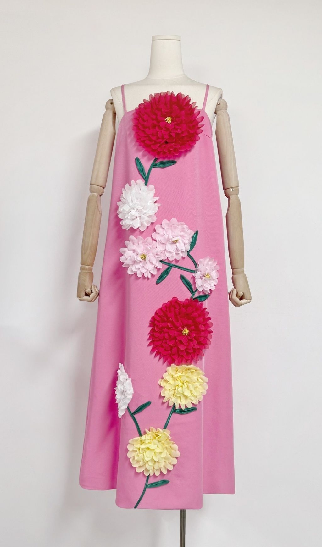 Fashionslee Women Erica Pink Strappy Flower Maxi Dress