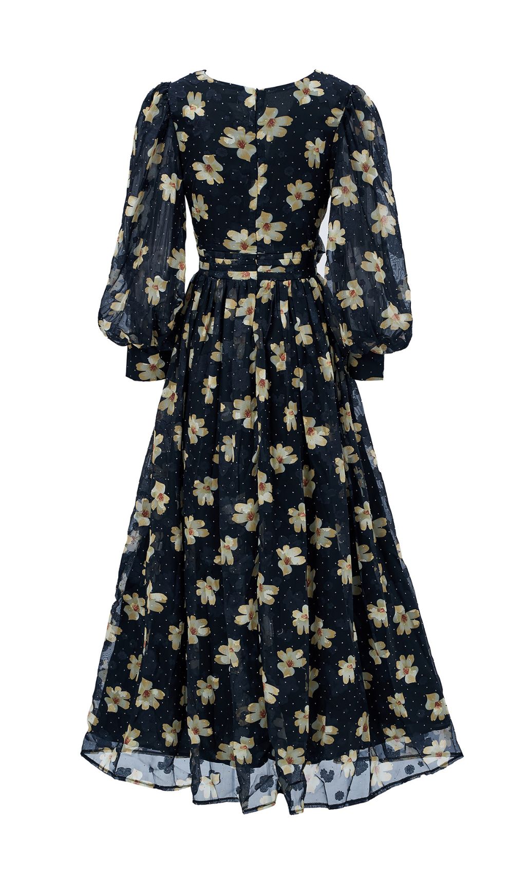 Fashionslee Women Feodora Floral Printed Long Sleeve Maxi Dress