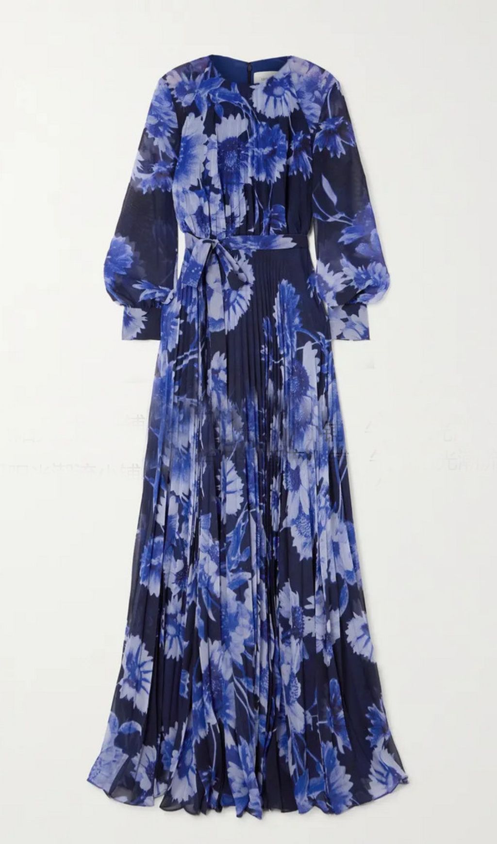 de80292a991b22eb52a594586d9748df.jpg Fashionslee Women Hina Printed Pleated Long Sleeve Maxi Dress