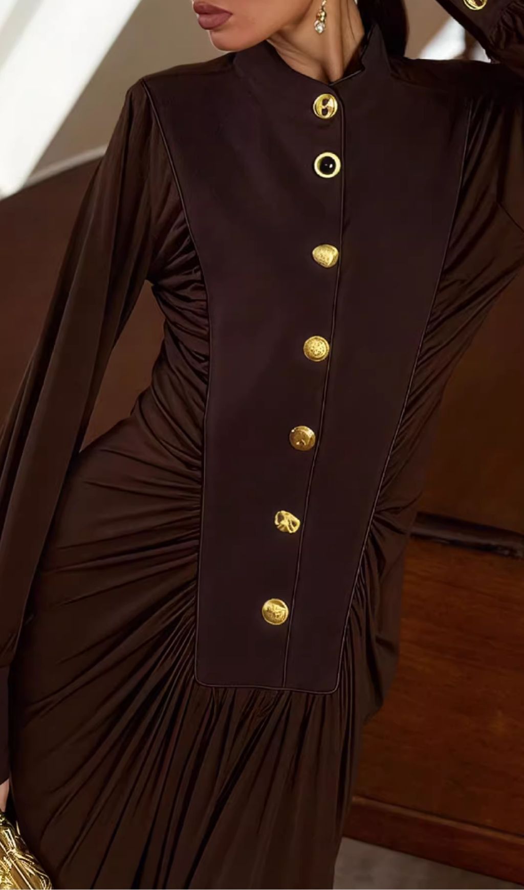de95d0bfb39892a260127625526d4840.jpg Fashionslee Women Hikari Long Sleeve Ruched Maxi Dress