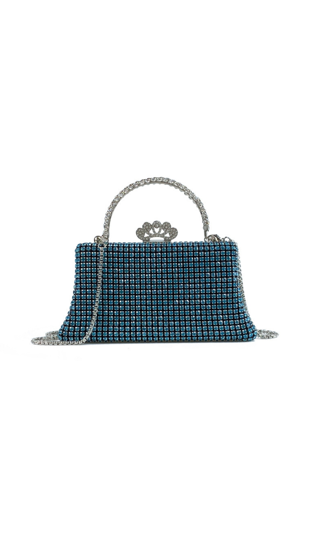 Fashionslee Women Divinia Blue Diamond Handbag