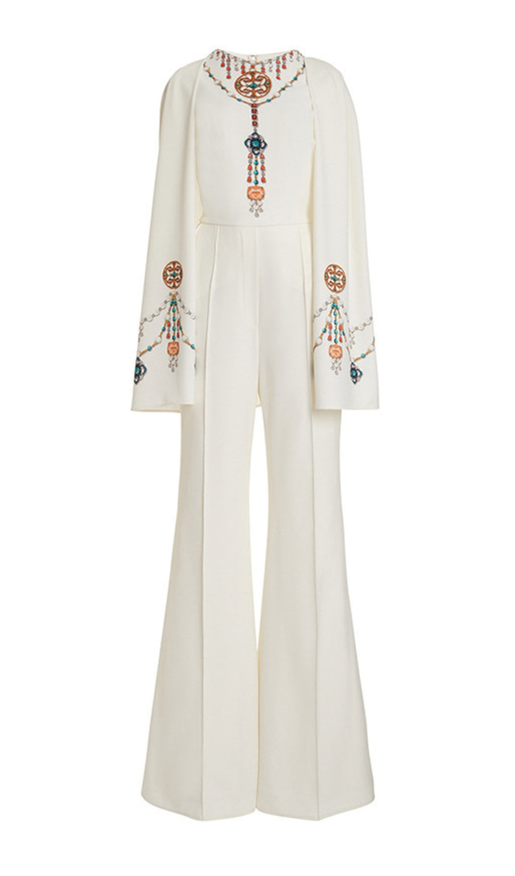 Fashionslee Women Adrielle White Diamond Jumpsuit