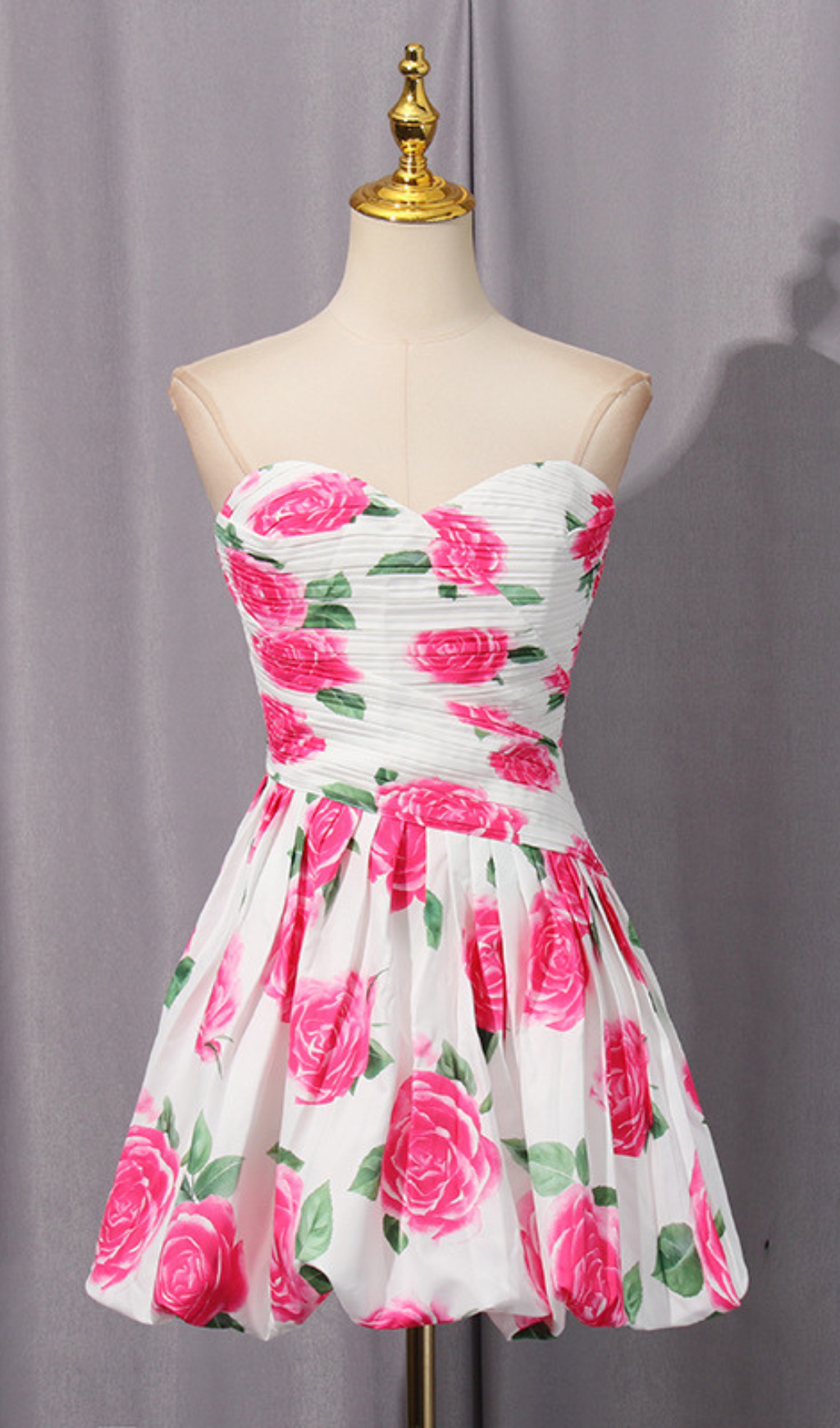Fashionslee Women Heloise Strapless Flower Mini Dress