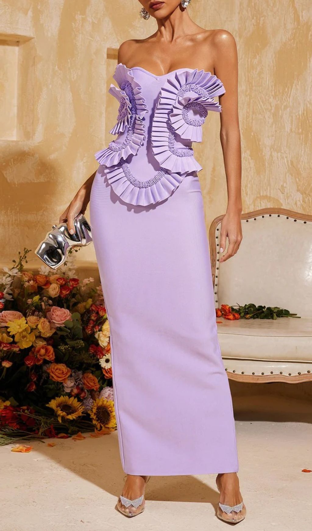 df27f58ffad33a2725e11c7e6e5fa30e.jpg Fashionslee Women Petulah Strapless Ruched Bandage Maxi Dress