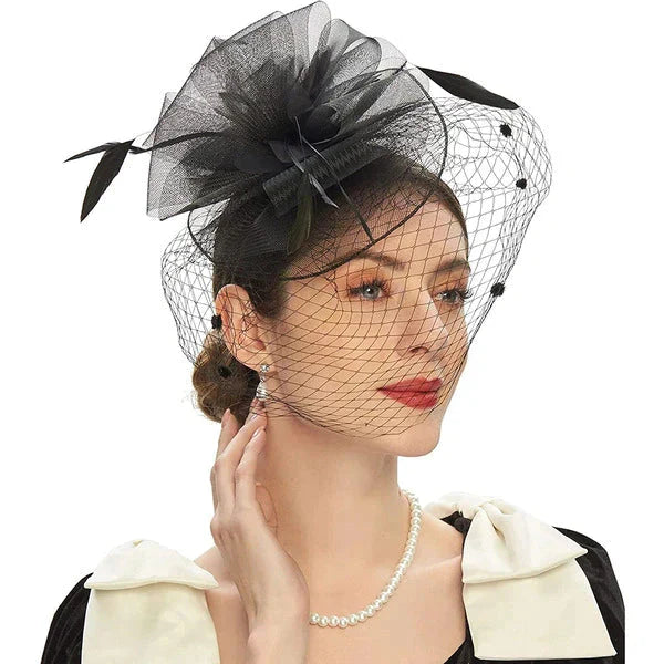 df33ee5b9223b44359a1b4f6d141c8bc.jpeg Fashionslee Women Cocktail Hats Mesh Hats With Veil