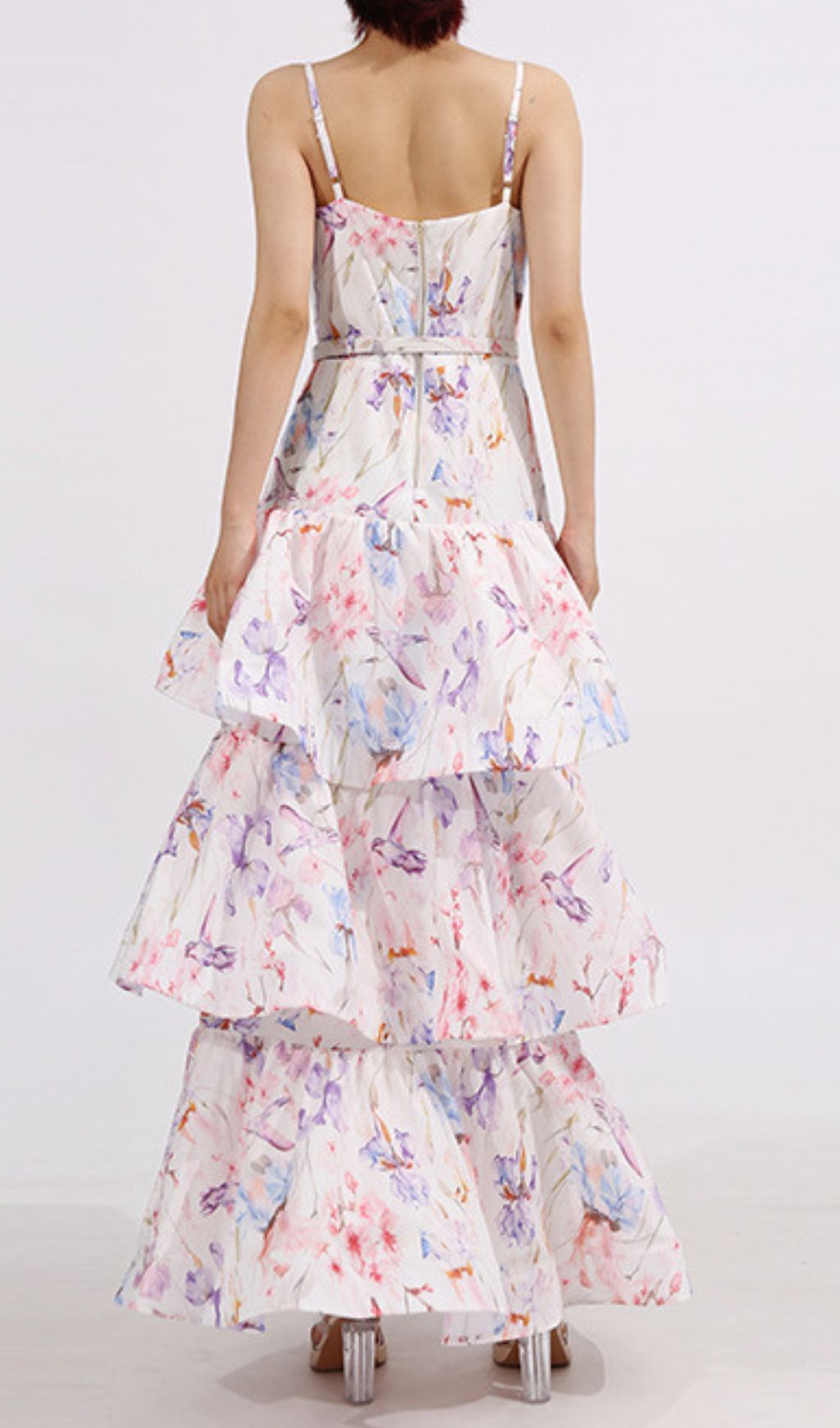 Fashionslee Women Elsinore Strappy Floral Printed Maxi Dress