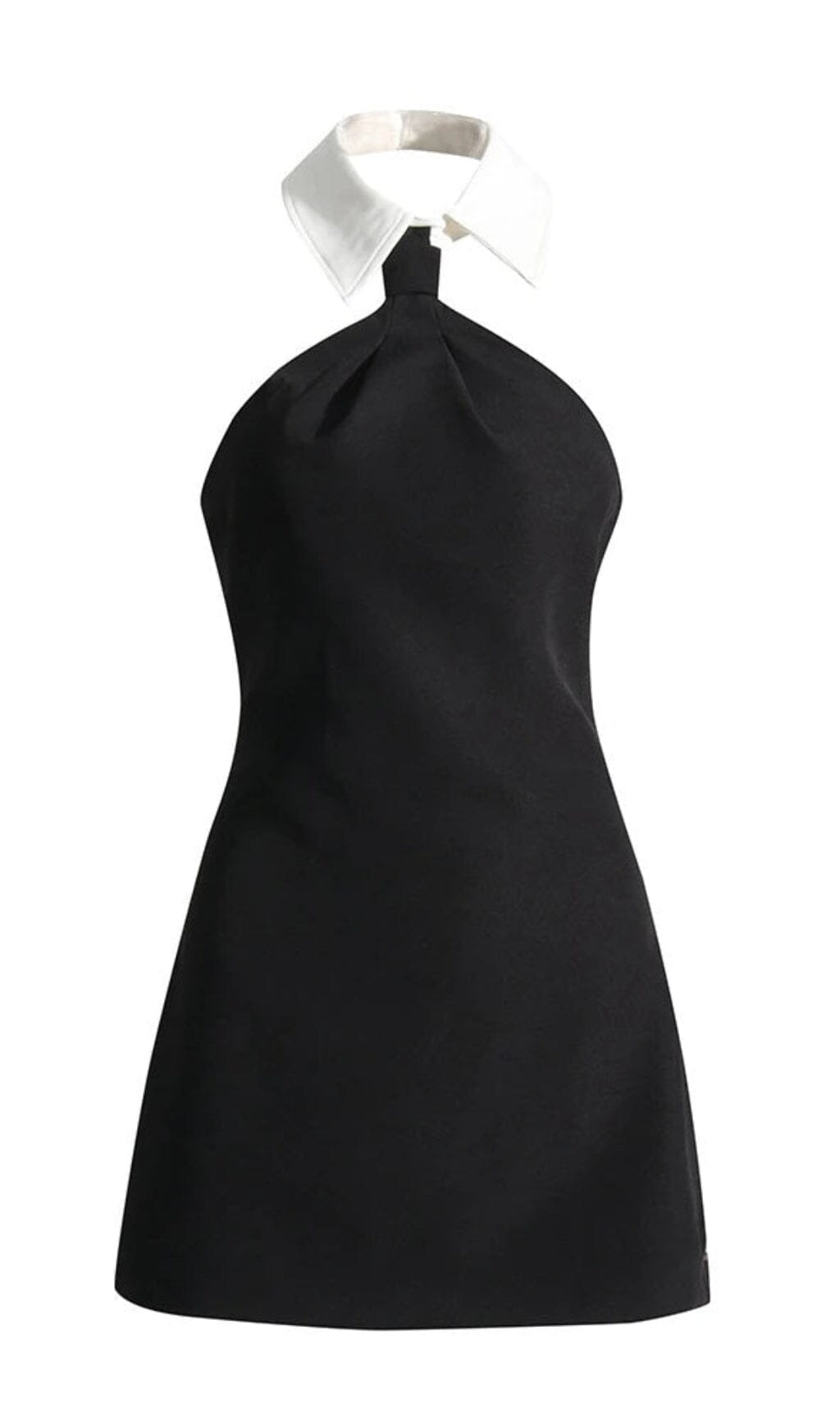 Fashionslee Women Halter Sleeveless Mini Dress In Black