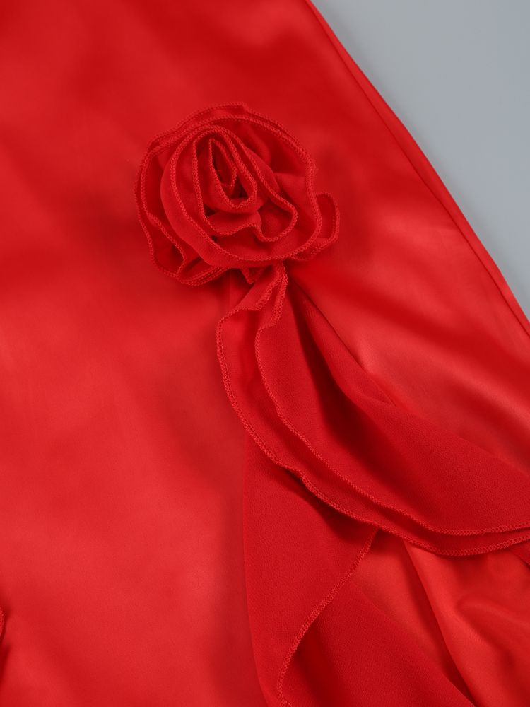 df826fb064cd9cd62d44bd19ab60d05d.jpeg Fashionslee Women Amélie Red Satin Lace Corset Maxi Dress