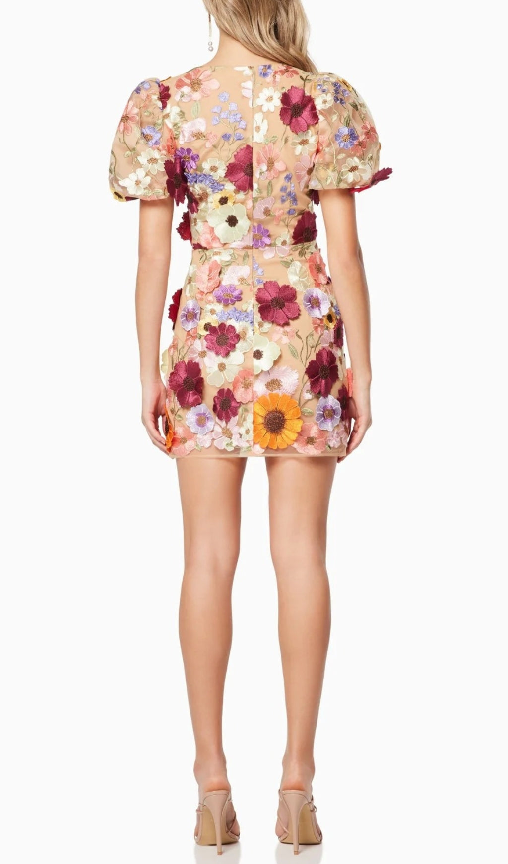 Fashionslee Women Aliya 3D Floral Mini Dress