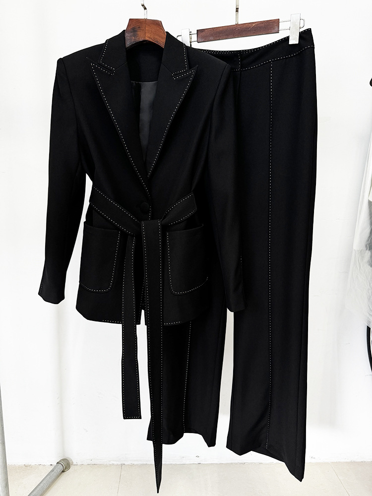 dfceb78c9760110dc0fedb7b88a2658d.jpg Fashionslee Women Cece Black Blazer Pants Set