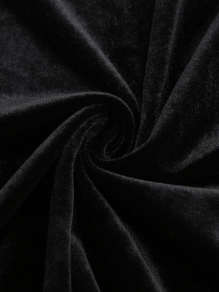 Fashionslee Women Abiba Black Hollowout Slit Maxi Dress