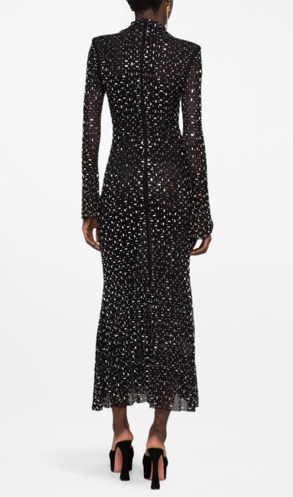 dfd94f48ea5f5f59ad2d1161412ba401.jpg Fashionslee Women Butrus Black Crystal Long Sleeve Maxi Dress