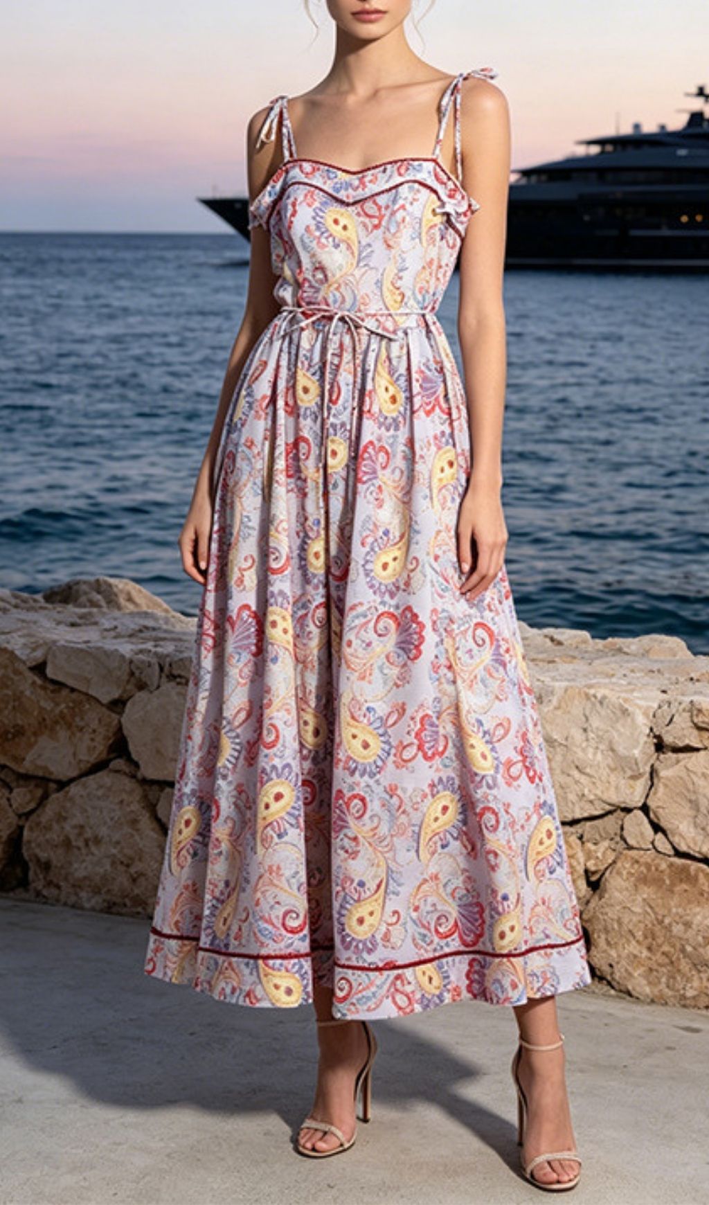 Fashionslee Women Kohana Printed Midi Dress