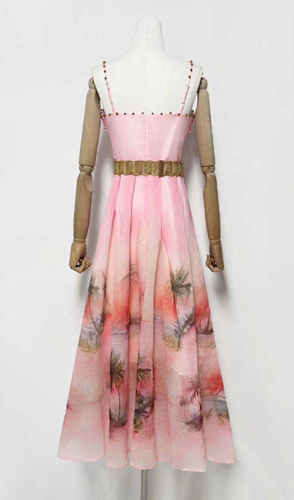 e06805e0324570aa3fec3a14ec75fd0b.jpg Fashionslee Women Hester Pink Printed Belt Maxi Dress