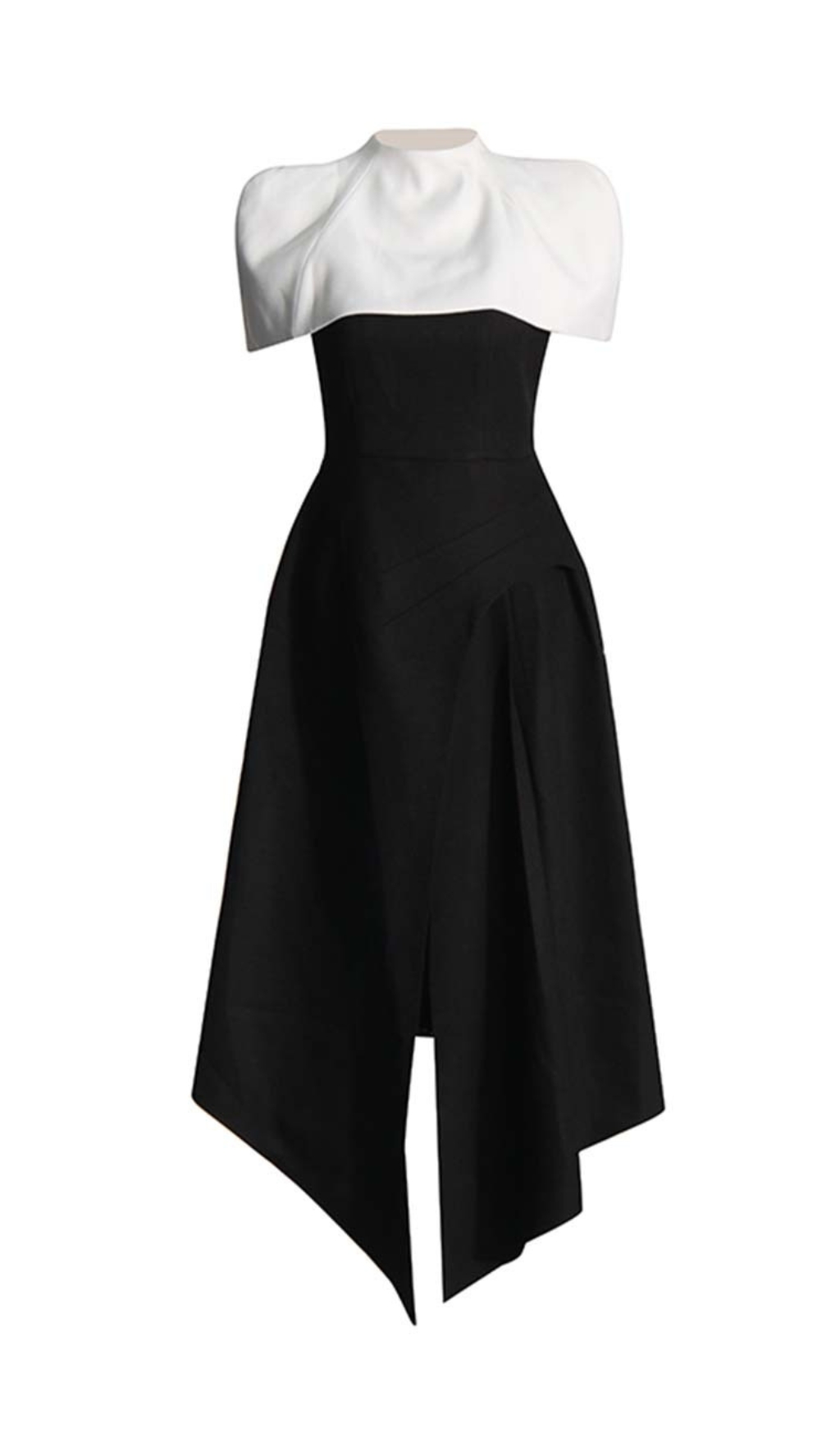 Fashionslee Women Carlen Black Maxi Dress With White Shawl